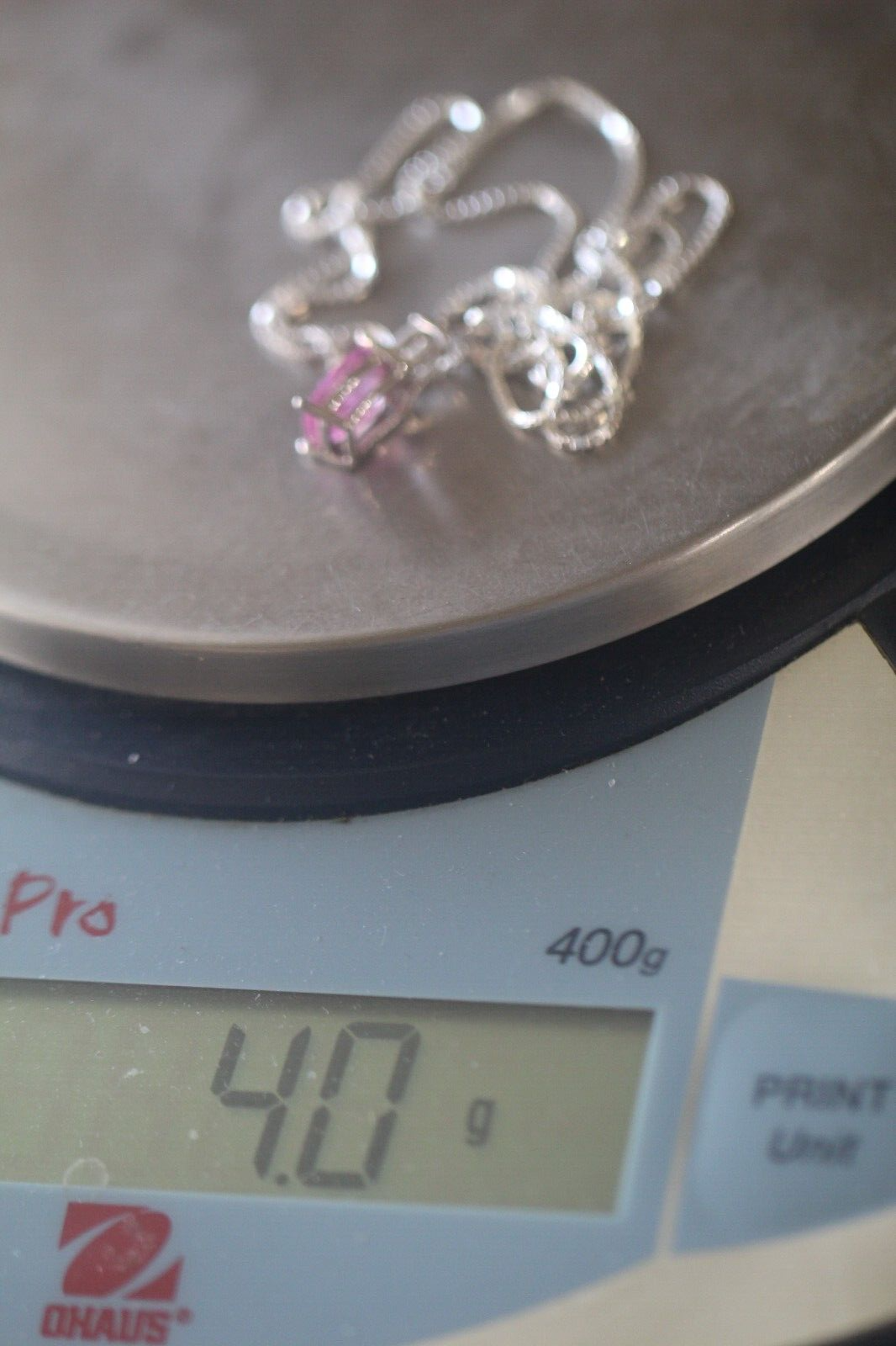 2.00 ct. Pink Sapphire Solitaire Pendant Necklace - Sterling Silver w/18" Chain