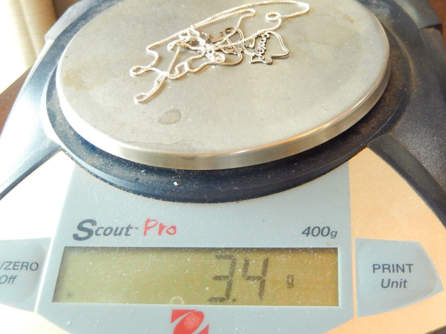 925 Sterling Silver Texas State Cowboy Pendant with 18 Sterling Box Chain