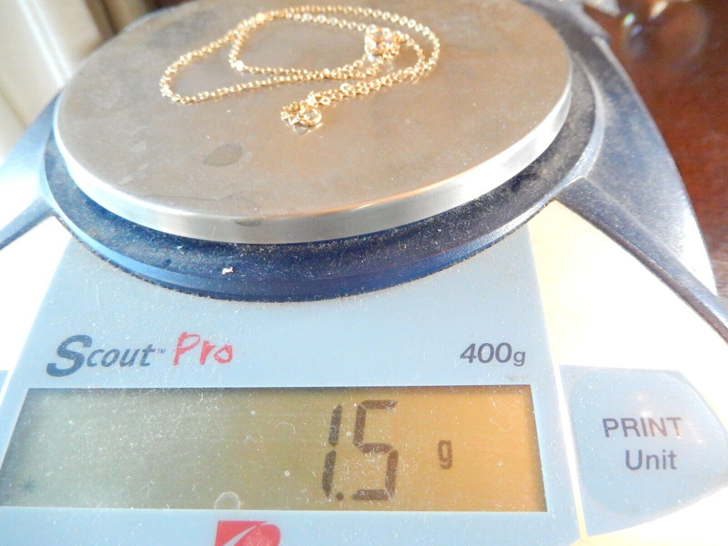 Ross Simons Gold Vermeil 50 CT Amethyst Pendant w18 Gold Vermeil Chain