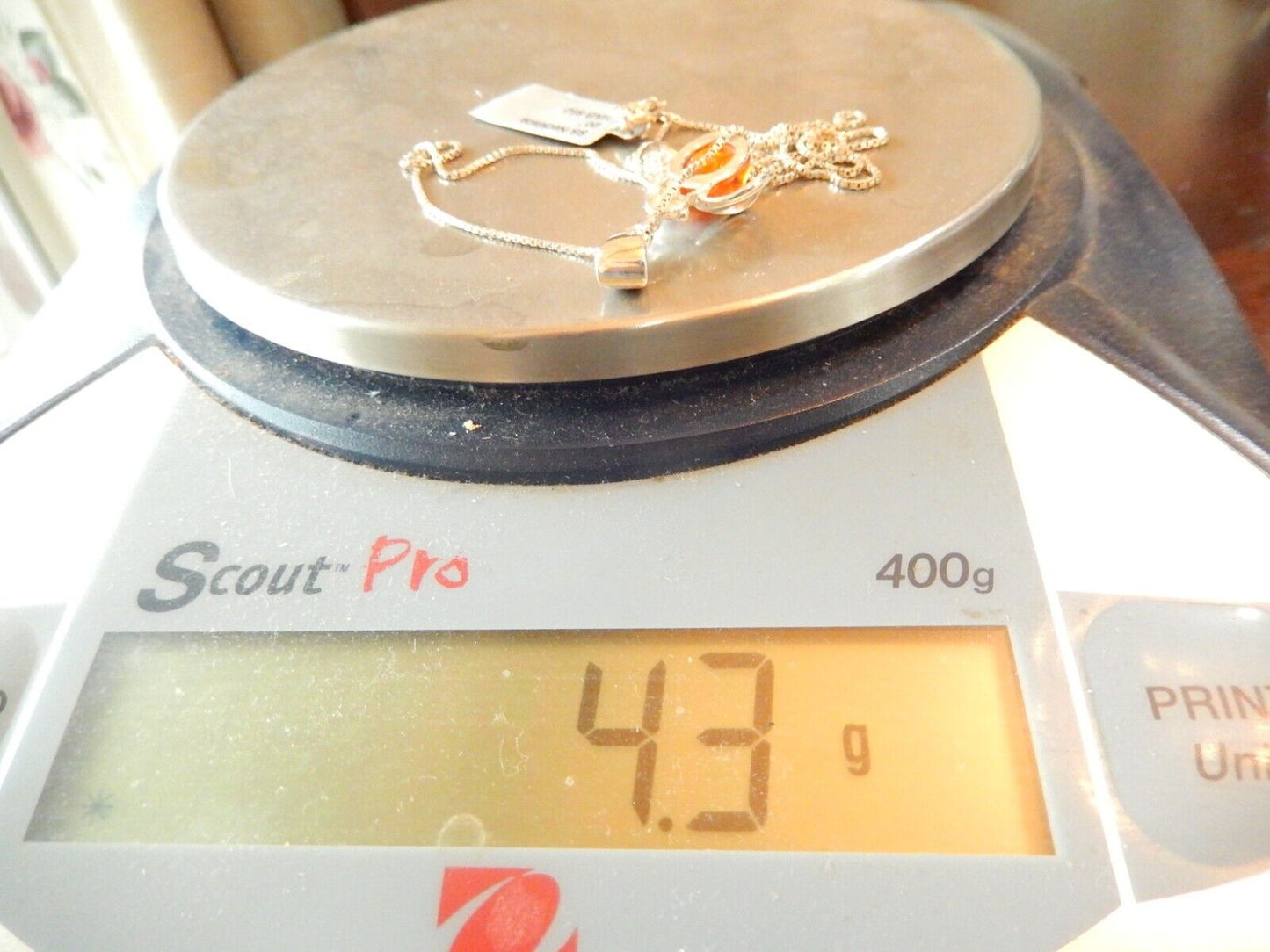BALTIC AMBER Bumble Bee Pendant 925 STERLING SILVER w20 Box Sterling Chain