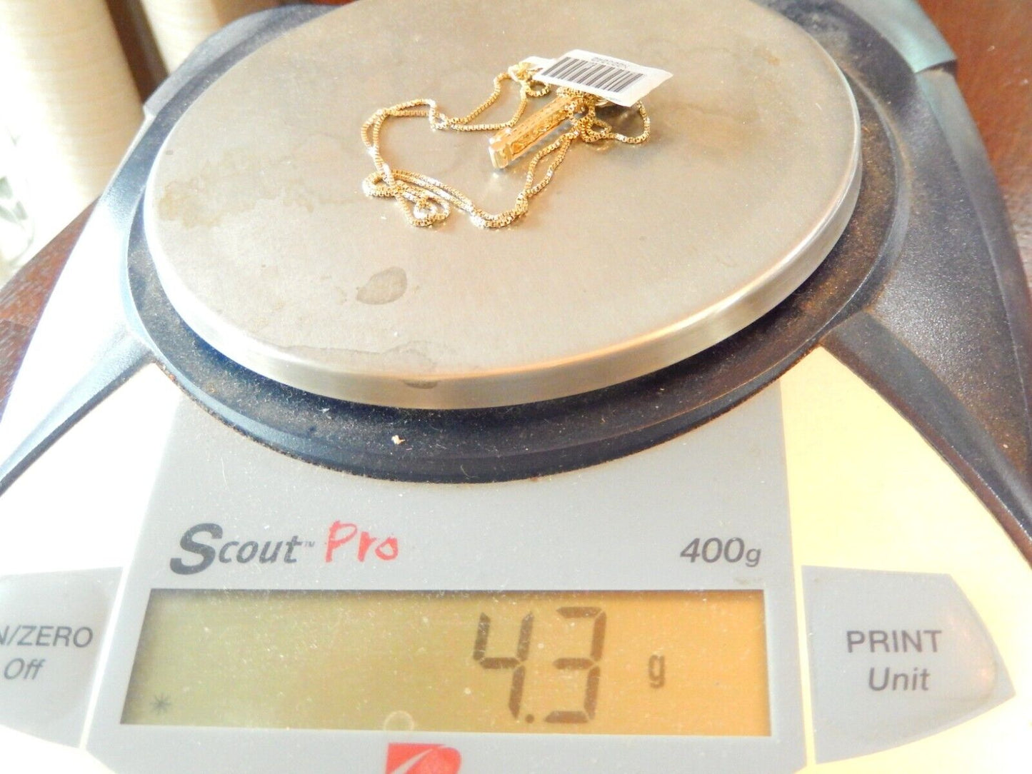 Key Heart Cubic Zirconia Gold Vermeil Sterling 925 Pendant W 18 Vermeil Chain