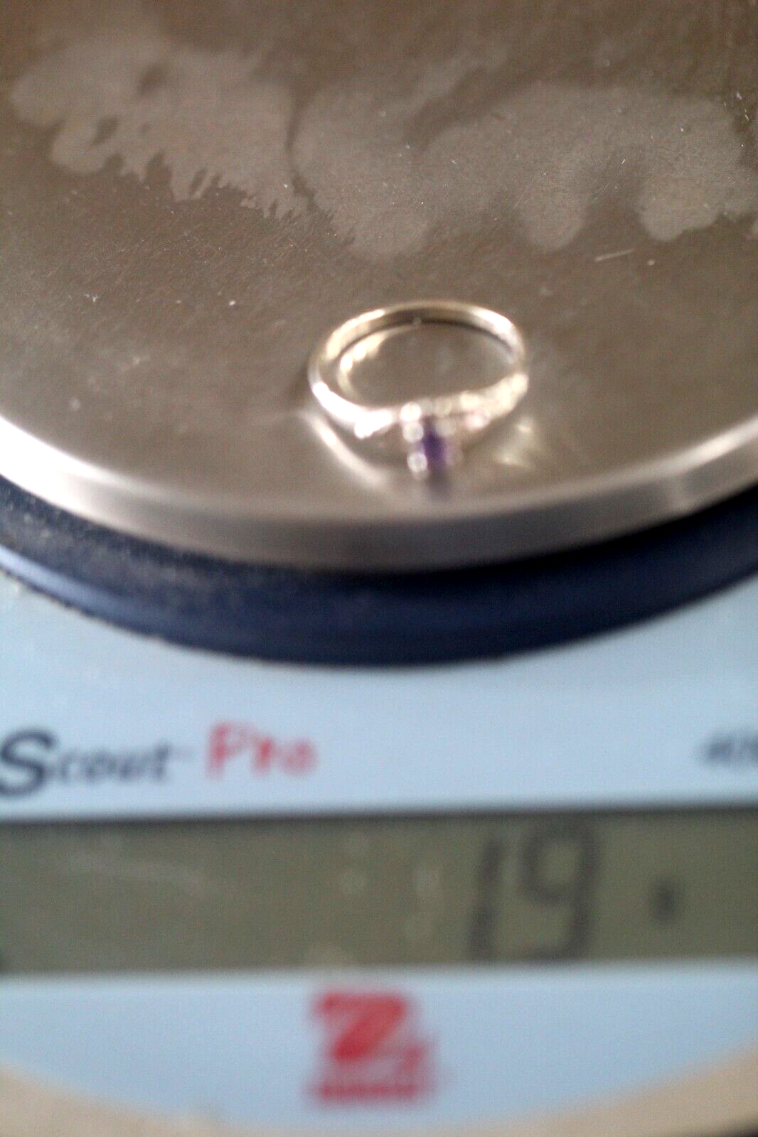 *VINTAGE* Oval Amethyst 925 Sterling Silver Ring - Size 9.75