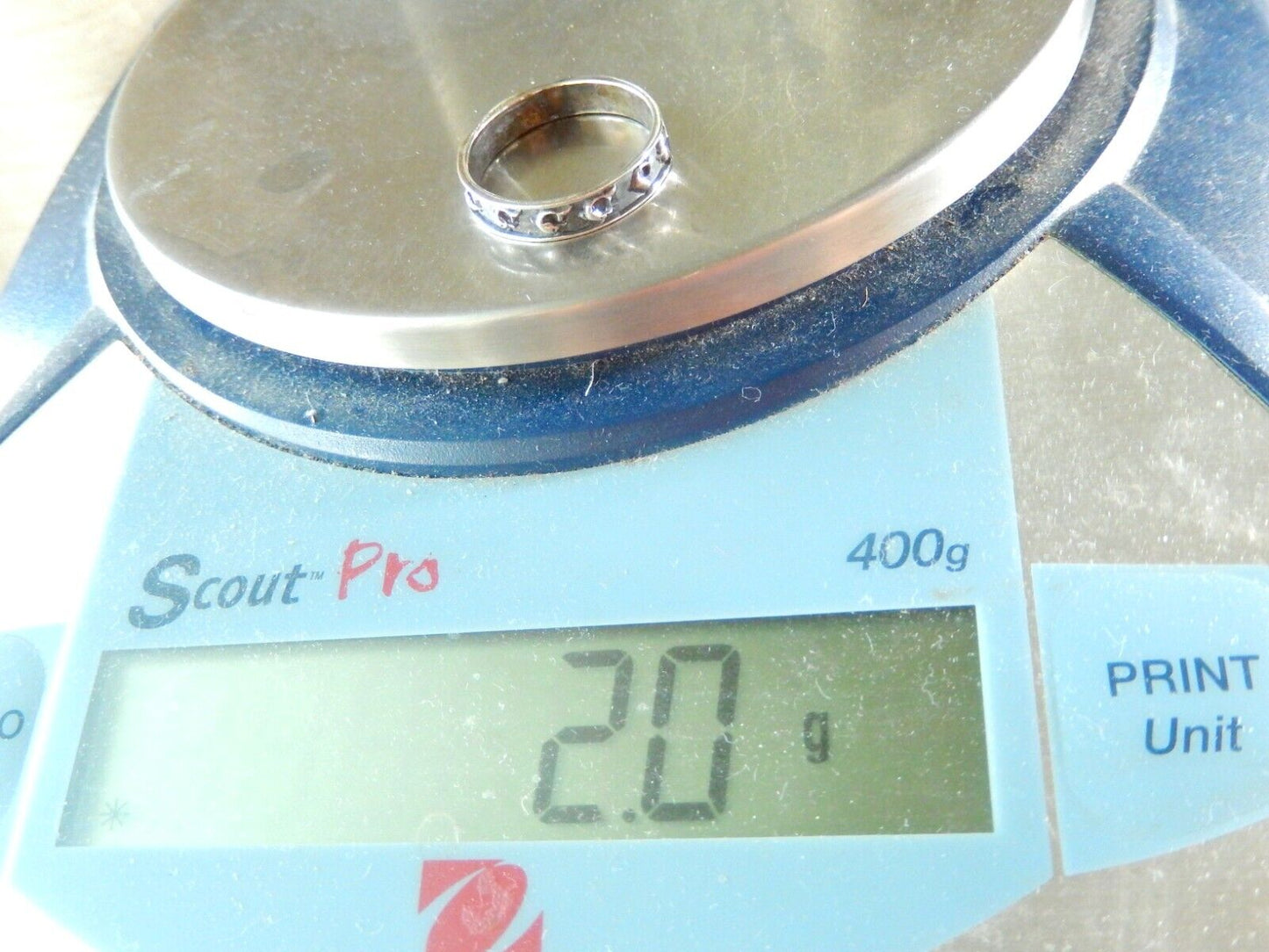 *VINTAGE* STERLING SILVER 925 OXIDIZED DOLPHIN 4 mm WIDE BAND RING SIZE 8.5