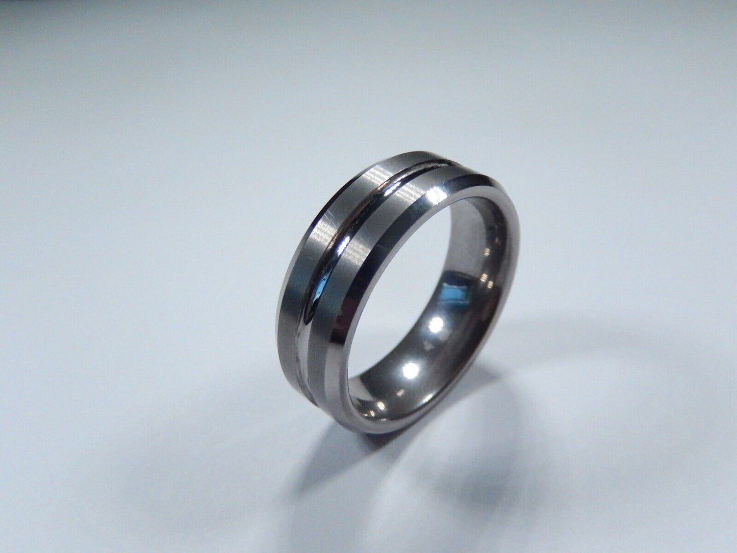 *NEW* 8mm TUNGSTEN CARBIDE Gray Brushed Finish COMFORT FIT WEDDING BAND SZ 7