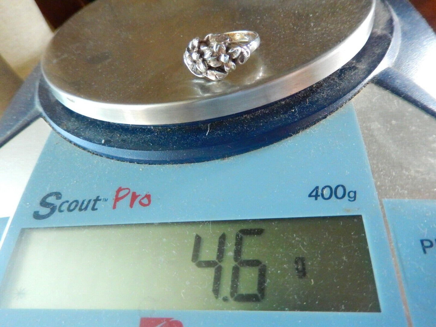 *VINTAGE* Mexico 925 Sterling Silver Flower Ring Size 6.75