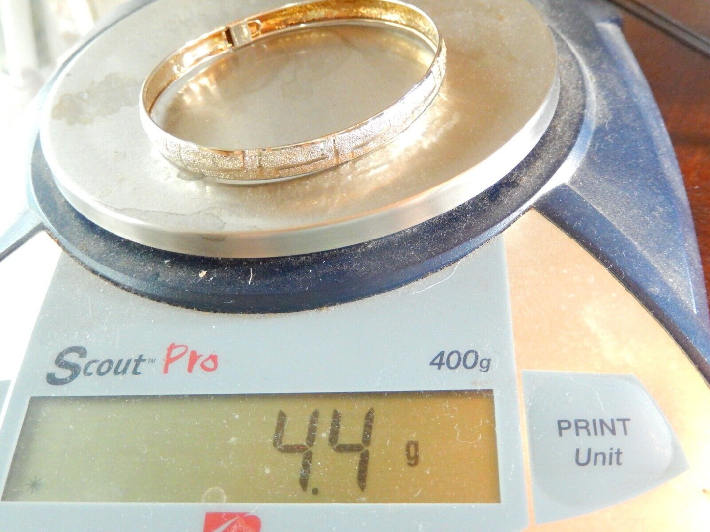 VINTAGE - Gold Vermeil .925 Diamond Cut Etched Bracelet-LOTS OF SPARKLE !!!
