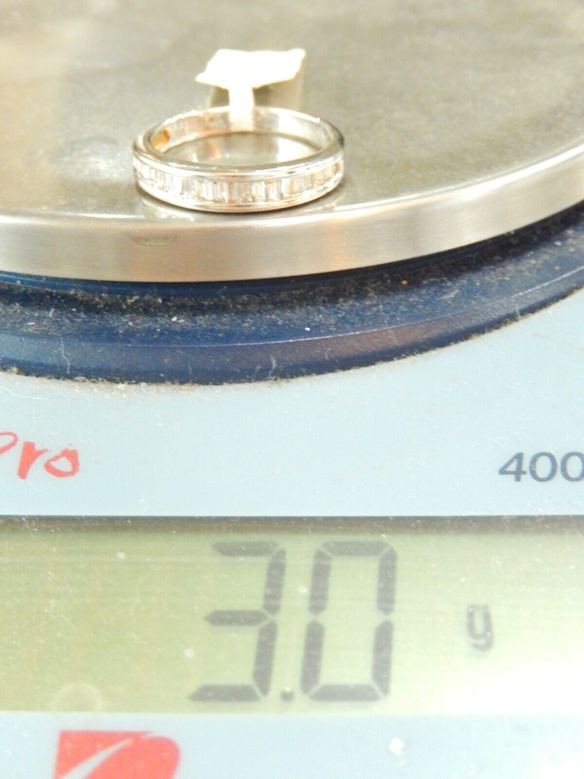 10K White Gold Baguette VS Diamond 4.5 mm Wedding Band or Anniversary Ring 8.5