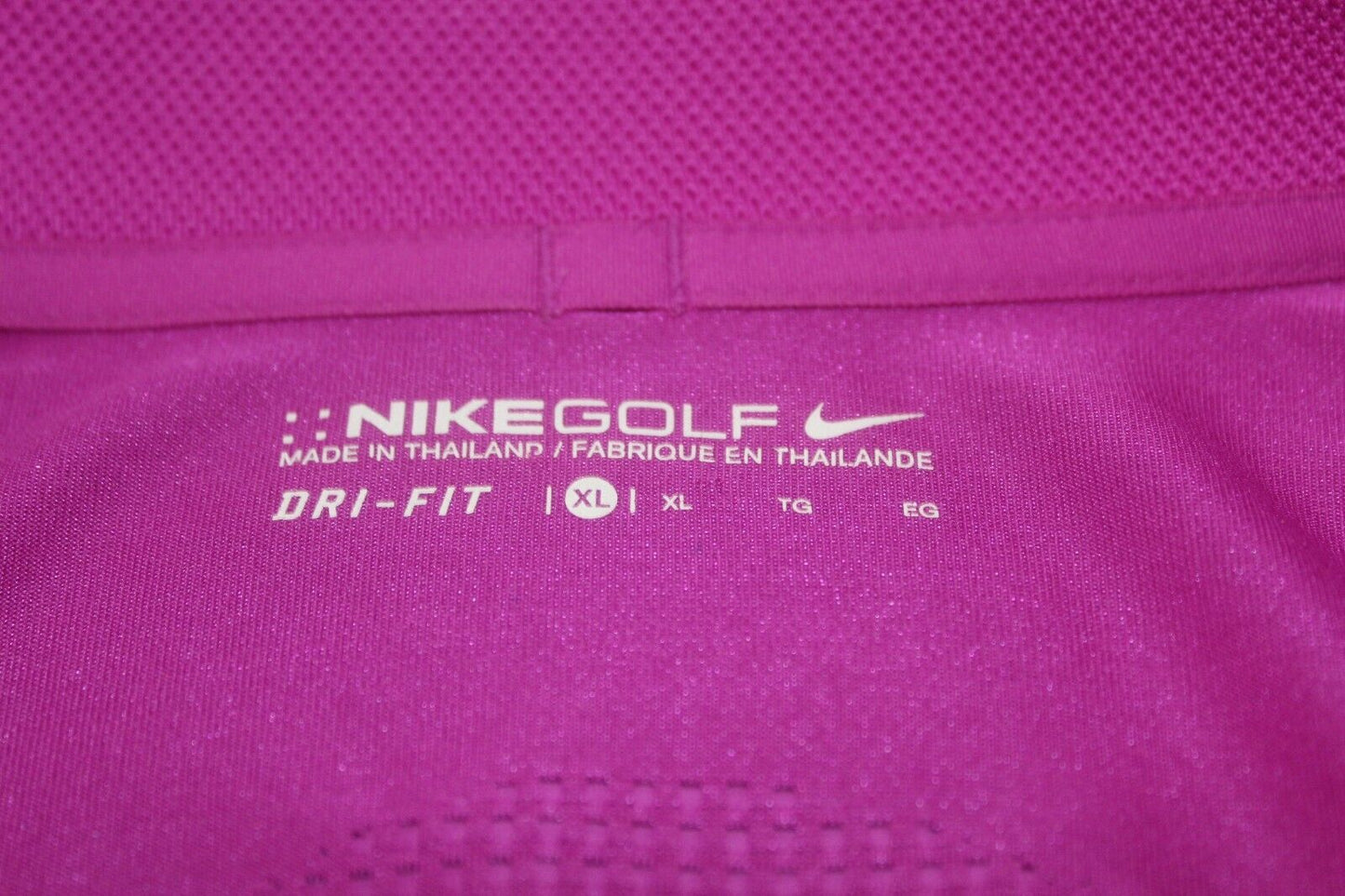 New Nike Golf Dri Fit Men’s Purple Polo Bridle Wood Golf Club Shirt Size XL