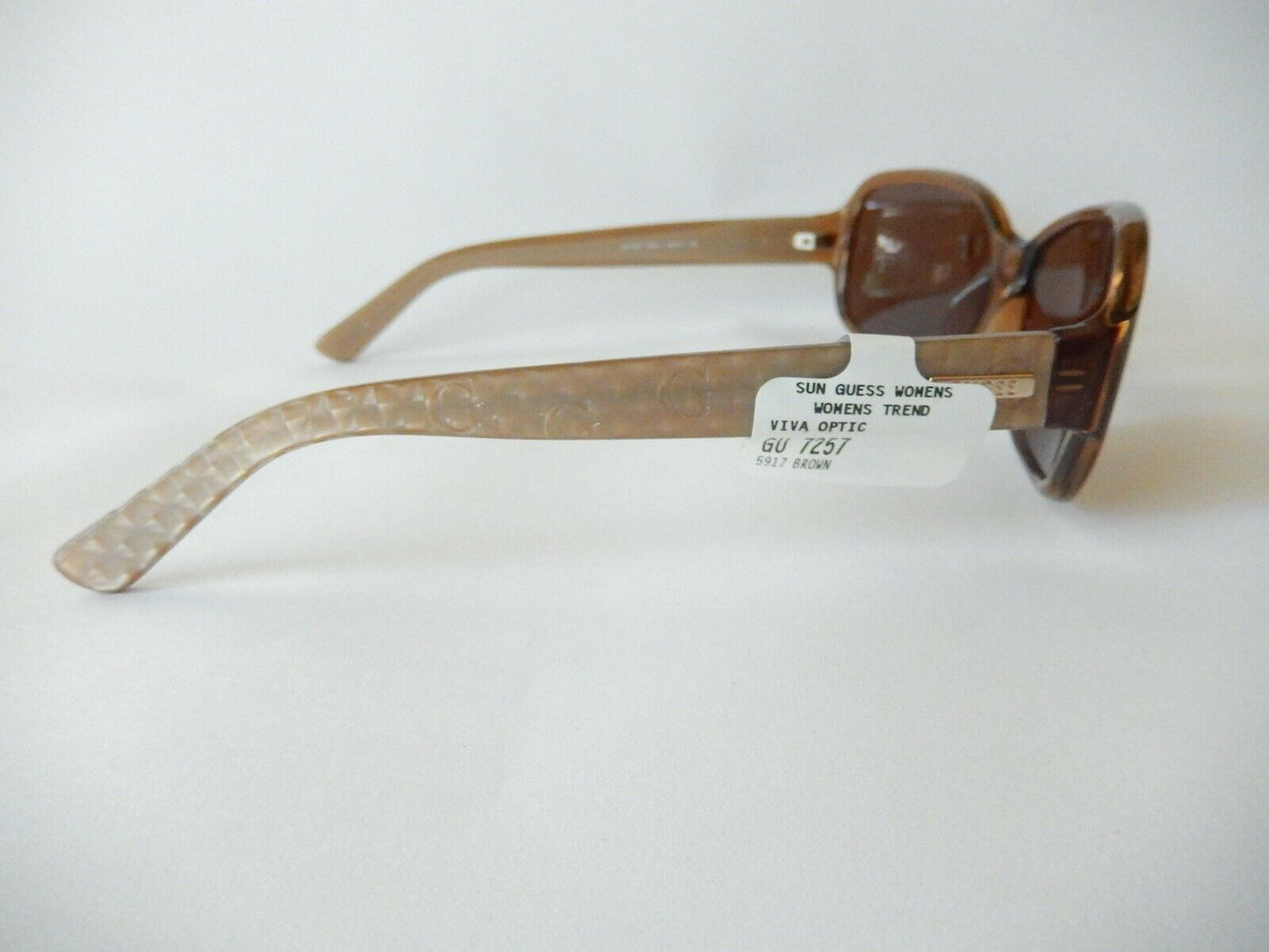 NWT $179 GUESS GU 7257 Optics by Carl Zeiss Sunglasses Brown -1 59-17-135