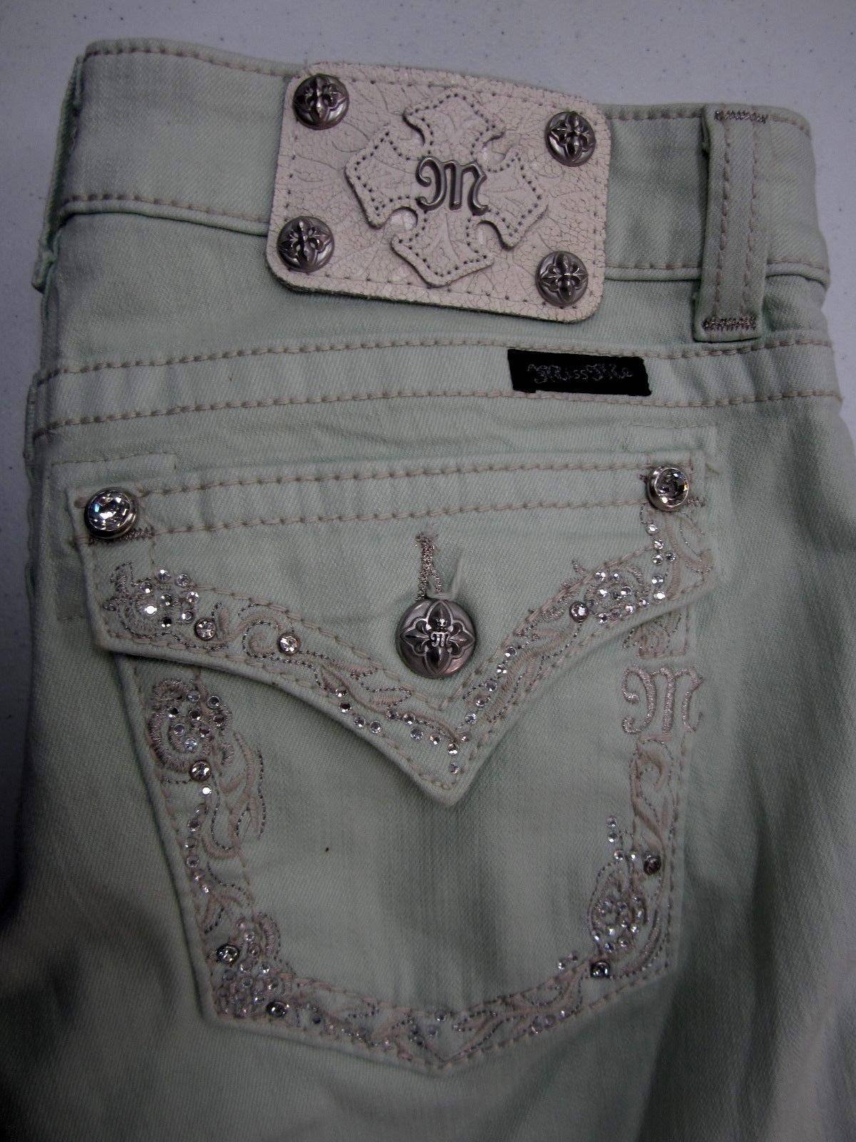 NWOT MISS ME SKINNY NEW JP5709S5 Flap Low Rise Jeans Honeydew Sz 28 X 26 Jeans