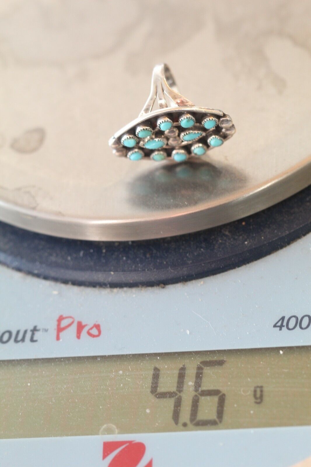 *VINTAGE* Native American Sterling Silver & Turquoise Ring! Size: 6.75