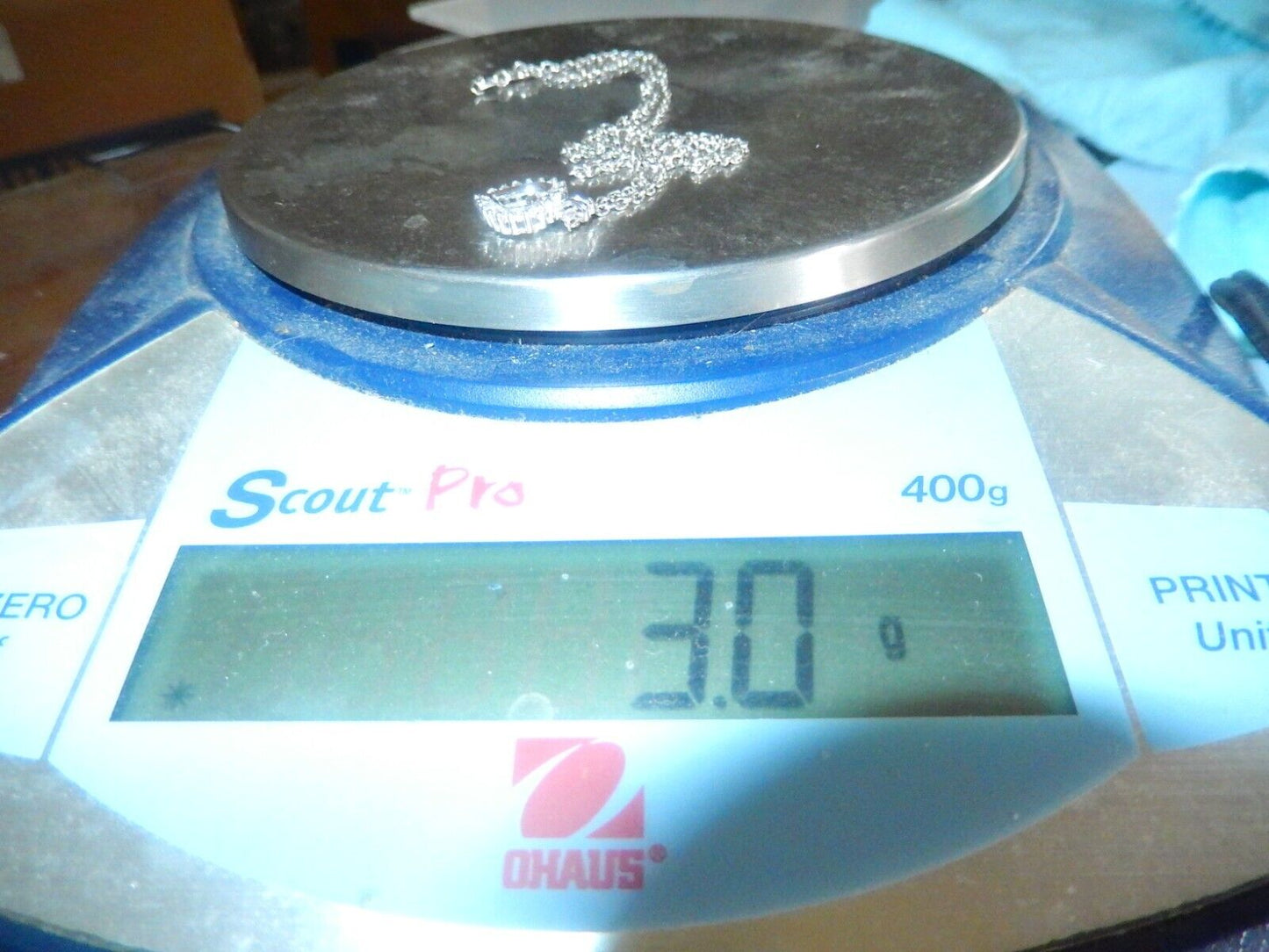 10k White Gold 20 Diamond .25CT Heart Pendant w/18"chain
