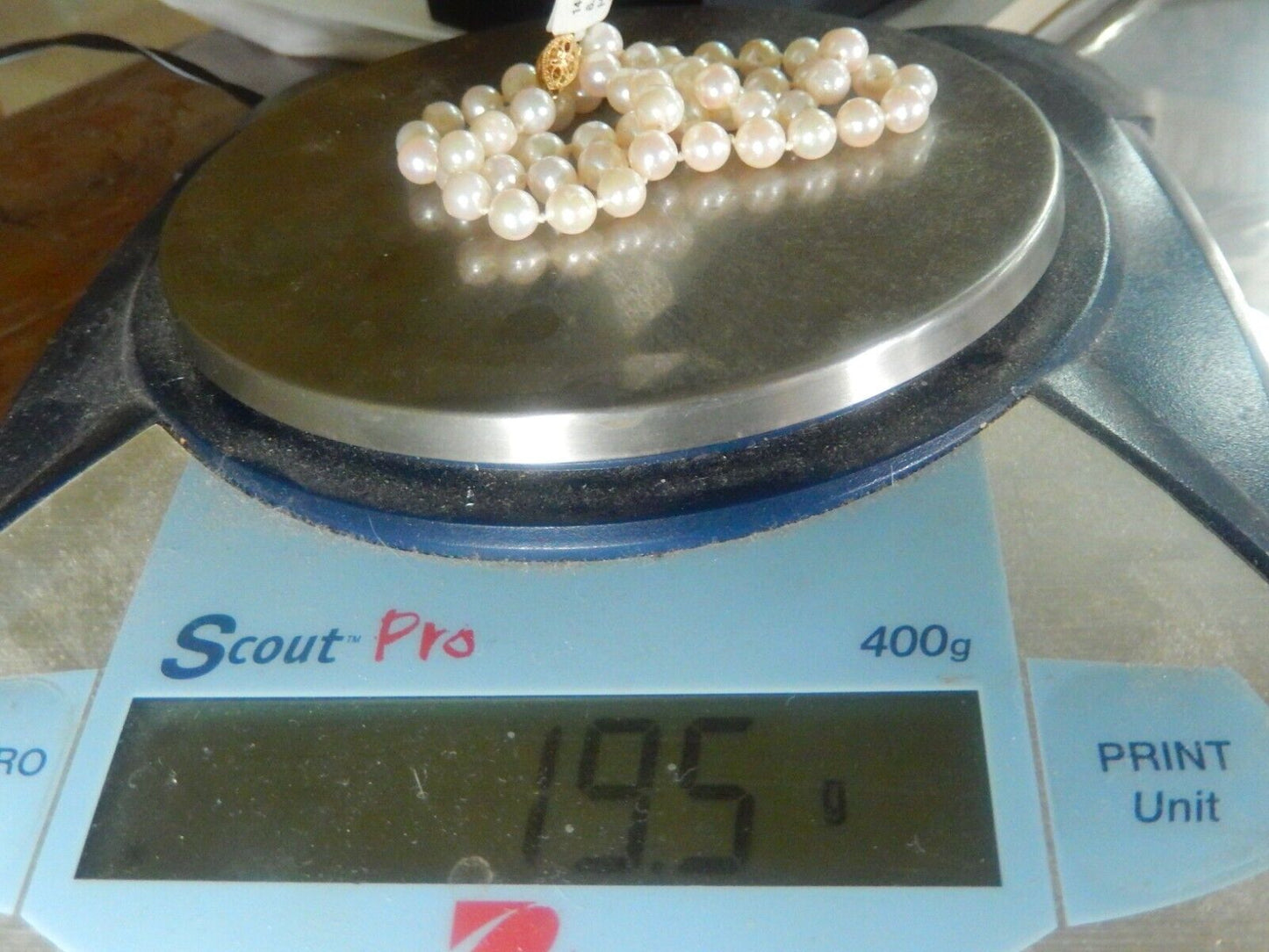 *VINTAGE* 6.25mm Cultured Round Fresh Water Pearls/14k Gold Clasp (Marked) 16"
