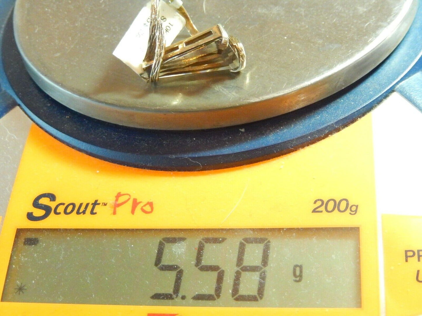 *VINTAGE* LADIES 10K YELLOW GOLD FANCY CUT SMOKY QUARTZ SOLITAIRE RING SZ 6