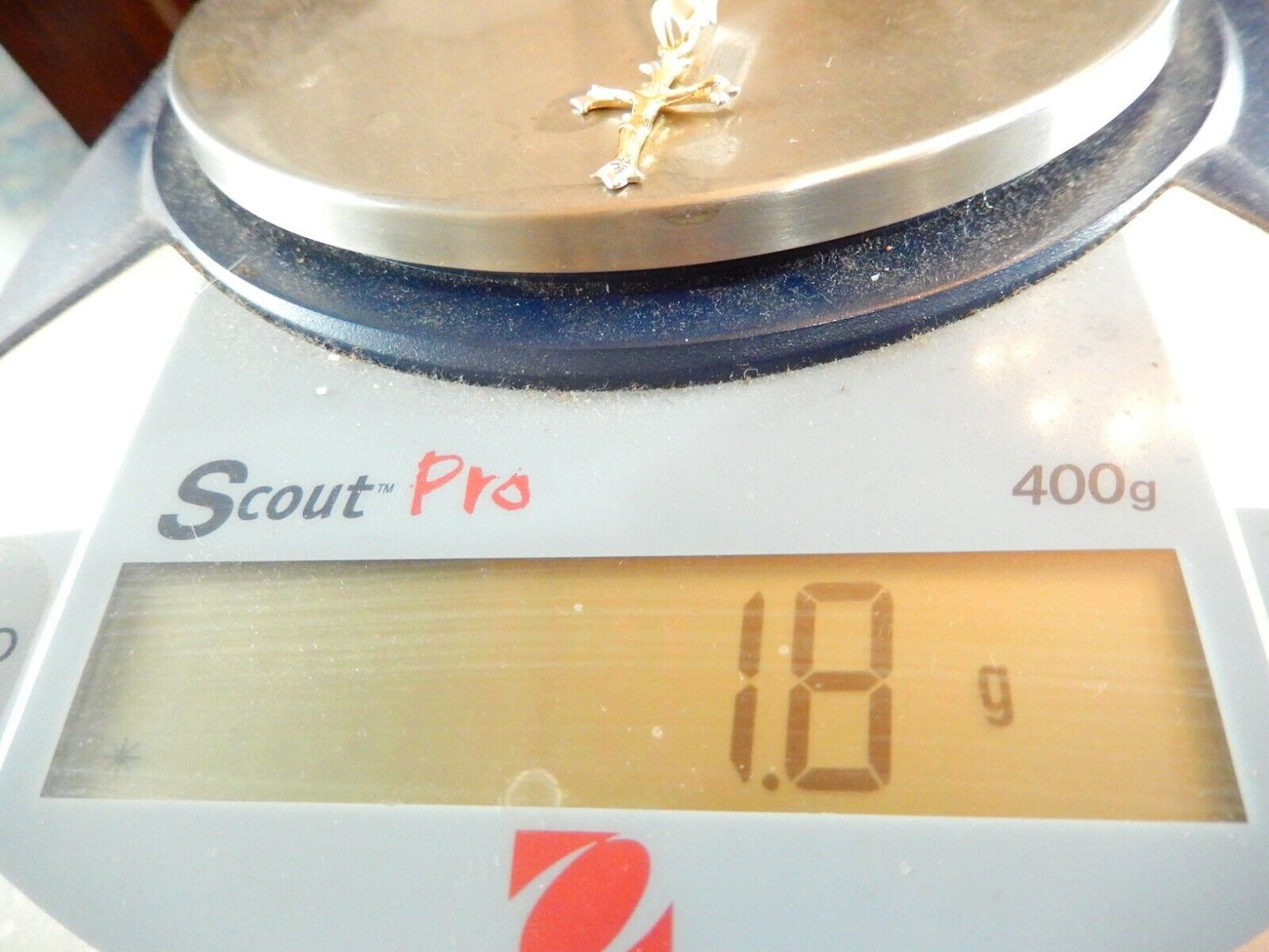 *NWT* 18K Yellow Gold Cross Crucifix Pendant ~ 1 1/8" x 9/16"