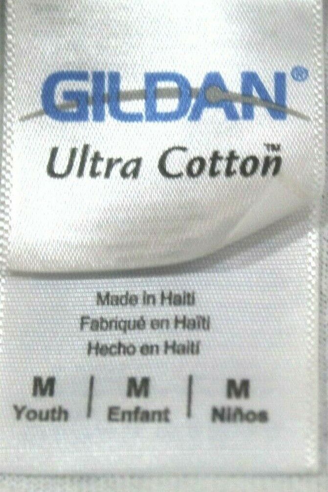 *NWT* Gildan Heavy Cotton Baylor Bears White with Yellow GraphicT-Shirt Size M