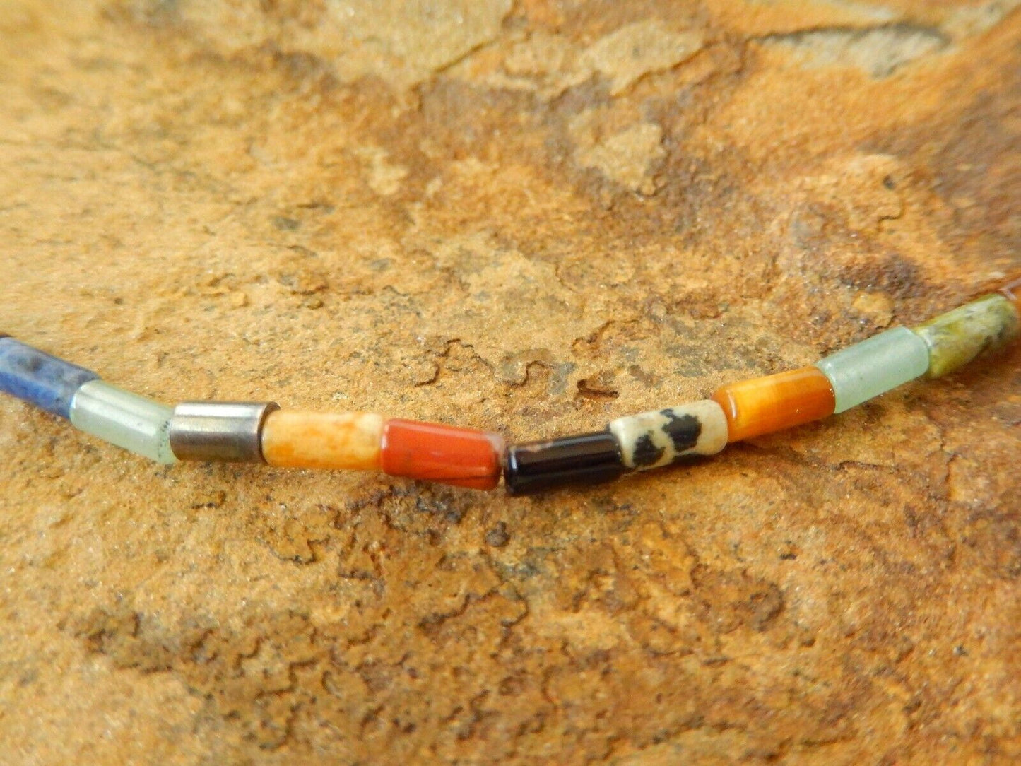 *MINT* Native Amer. Strand Fetish Gemstone Necklace 15" Length