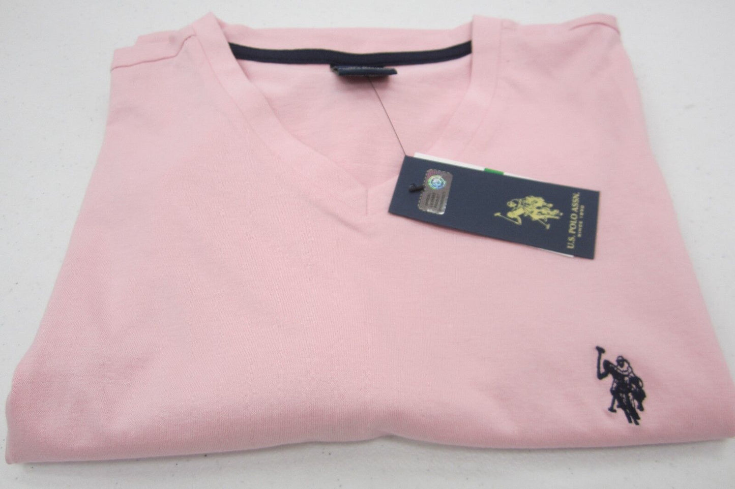 *NWT* US Polo Assn Unisex L Short Sleeve Pink Pullover Pocket T-Shirt