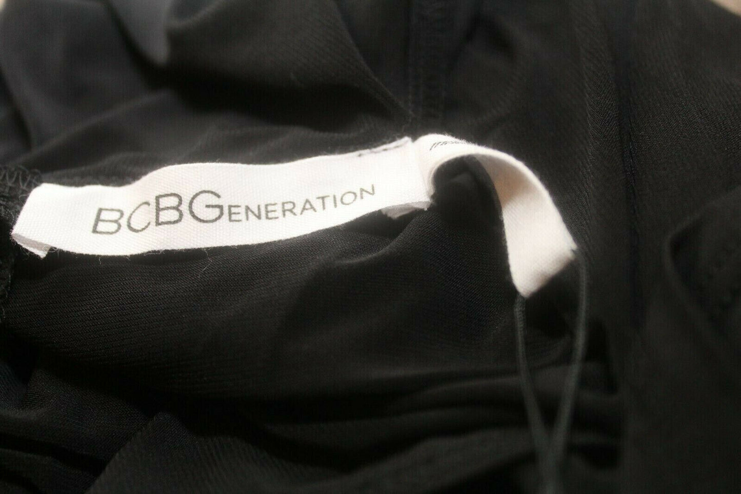 *NWT* $148. BCBGeneration Women's Tie Front / Back Black Blouse Sz Small "CUTE