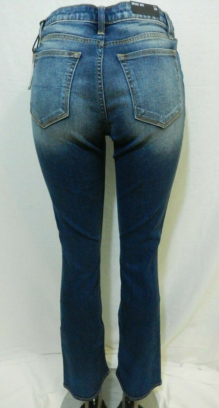 NWT MISS ME M1001S31 DARK BLUE MID-RISE SKINNY DENIM JEANS SIZE 30 x 33