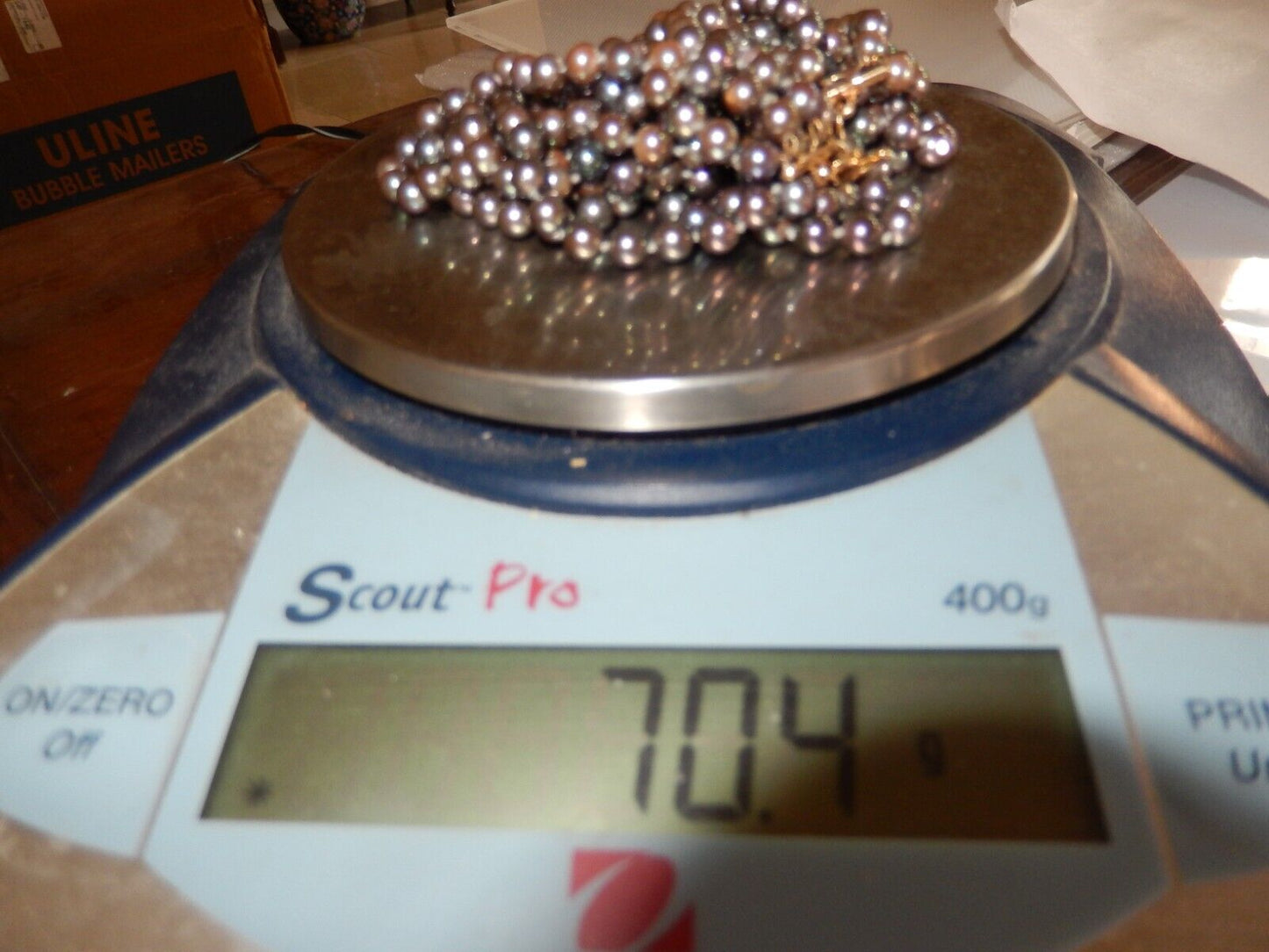 STUNNING - STATEMENT - Five Strand 5.50mm Tahitian Pearl 16" Necklace