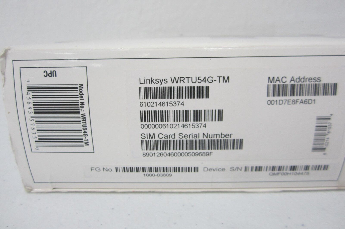NIB - NEW - Linksys T-Mobile HotSpot & Home WRTU54G-TM Wireless Router