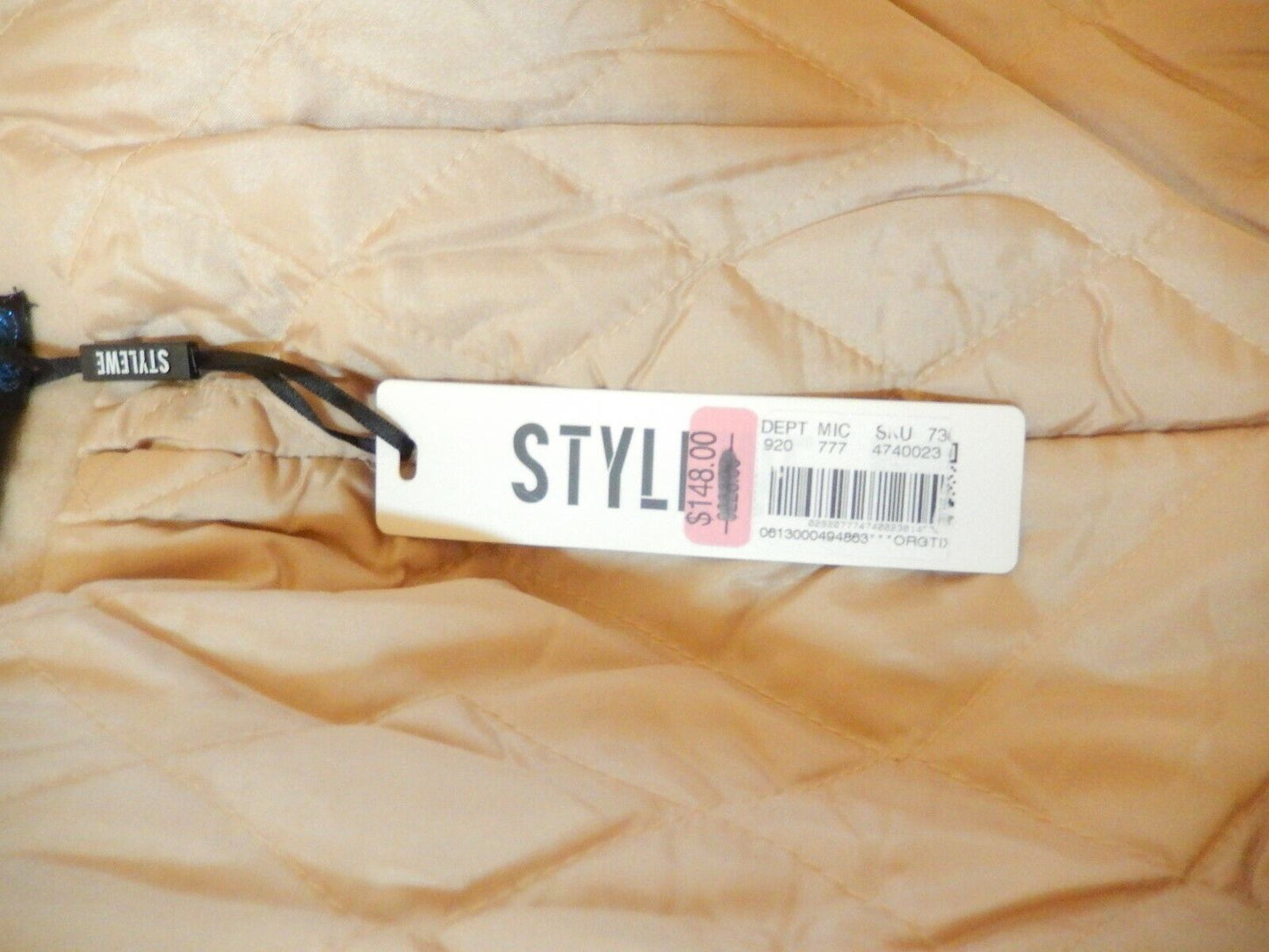 *NWT* $228 DIFFERENTES STYLEWE Women's Lt Tan Wool Blend Long Coat Size Med