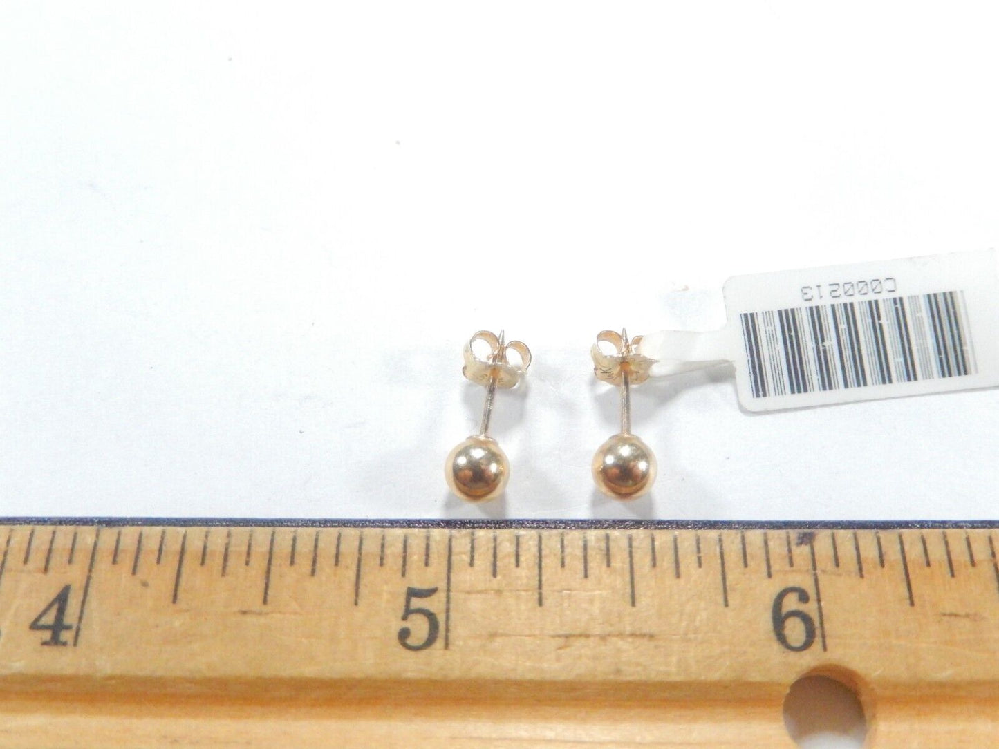 14K Yellow Gold Classic 5MM Ball Post Stud Earrings
