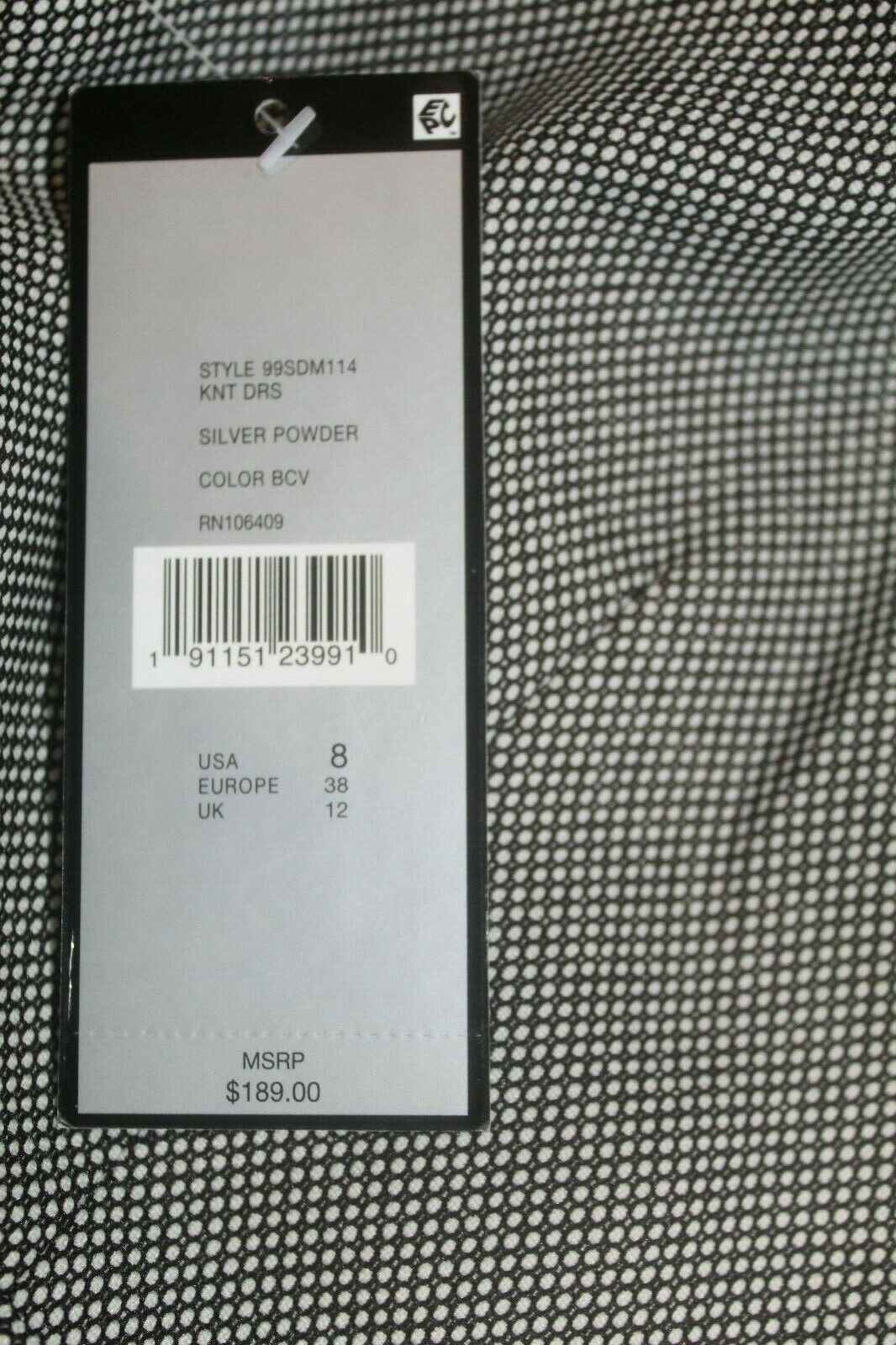 *NWT* $189. Tahari Arthur S. Levine Black / White Belted Dress, Size 8