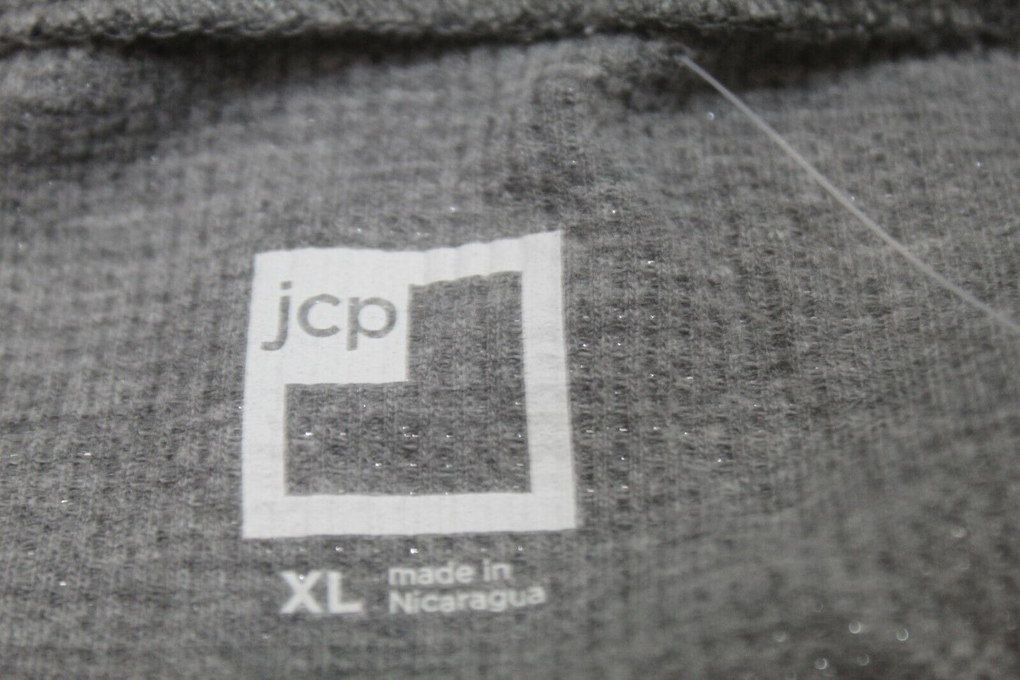 *NEW* JCP Grey Color Long Sleeve Pullover Sweater Sparkle Material Size XL