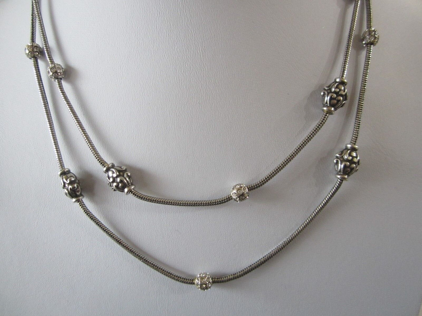 Brighton Retired 18" Necklace Dual Strand Exquisite Crystal Beads