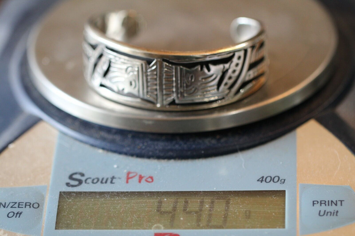 *VINTAGE* Taxco Mexico Signed Heavy Sterling Silver 925 Wide Cuff Bracelet