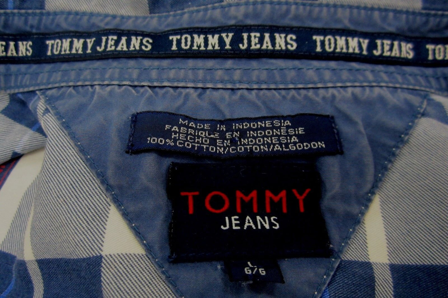 *RARE* Vintage Tommy Hilfiger Jeans Casual Men's Button Down Cotton Shirt Sz L