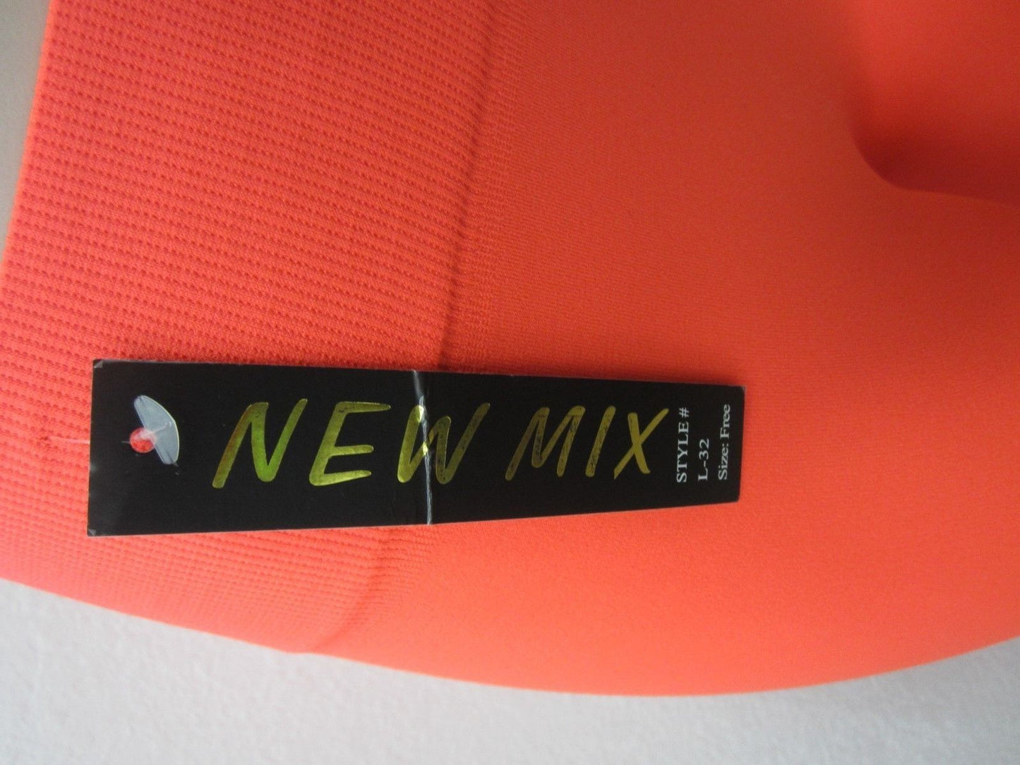NWT New Mix Leggings Women One Size Orange Stretch Yoga Elastic 32" Length
