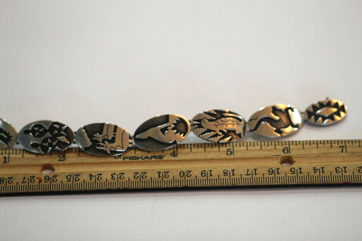 *RETIRED* R A R E - James Avery Sterling Silver Southwest Animal Bracelet 7.5"