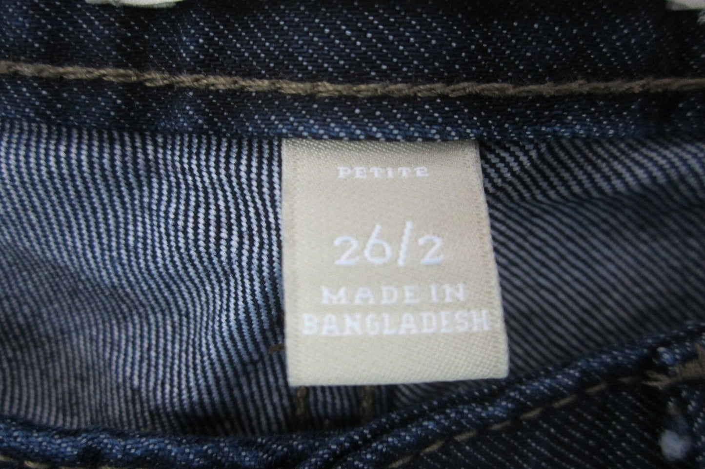 *NWOT* Banana Republic Womens Dark Blue Straight Leg Jeans Petite Sz 26/2 x 29L