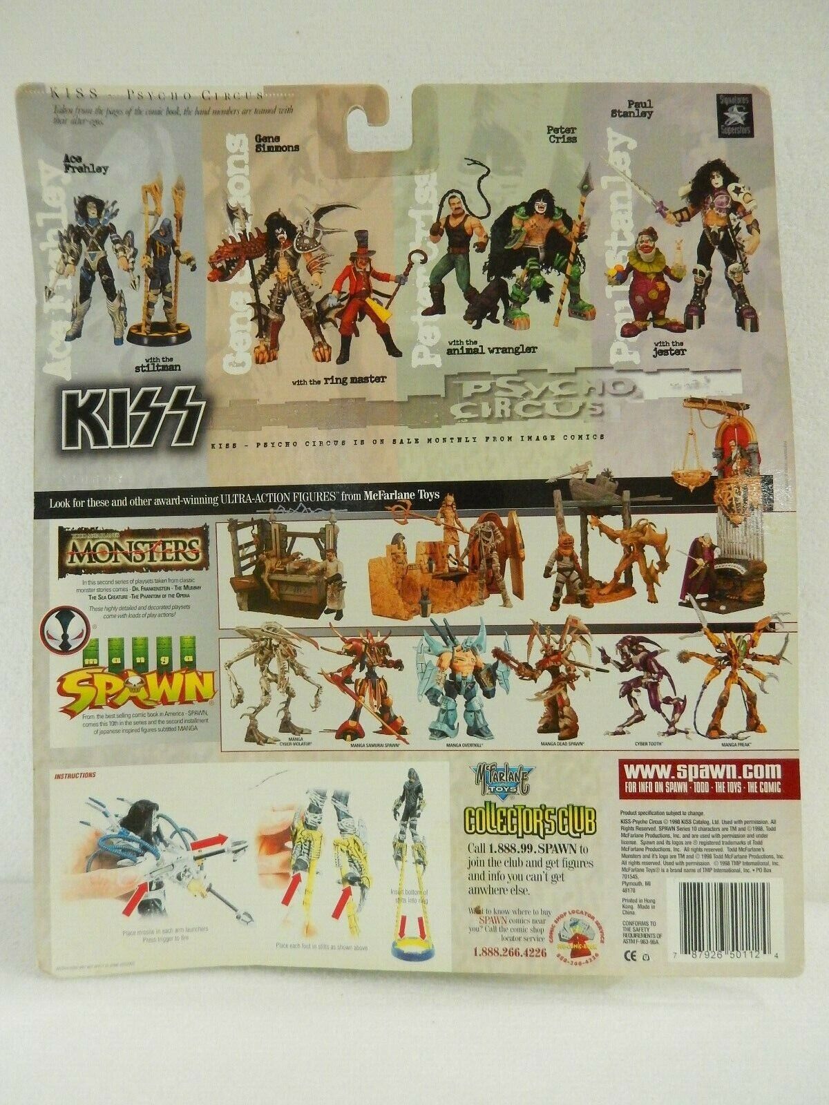 (TAS031385) - McFarlane Toy Kiss Psycho Circus Figure - Ace Frehley/The Stiltman