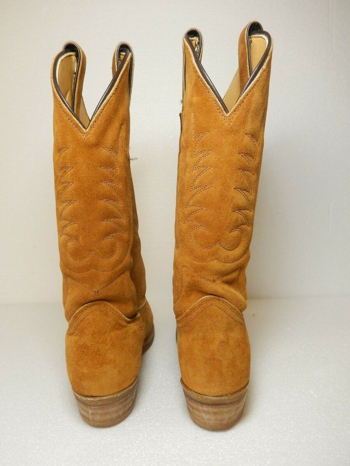 *MINT* Vintage Brown Suede Western Cowboy Mid Calf Boots Women's US 5.5M