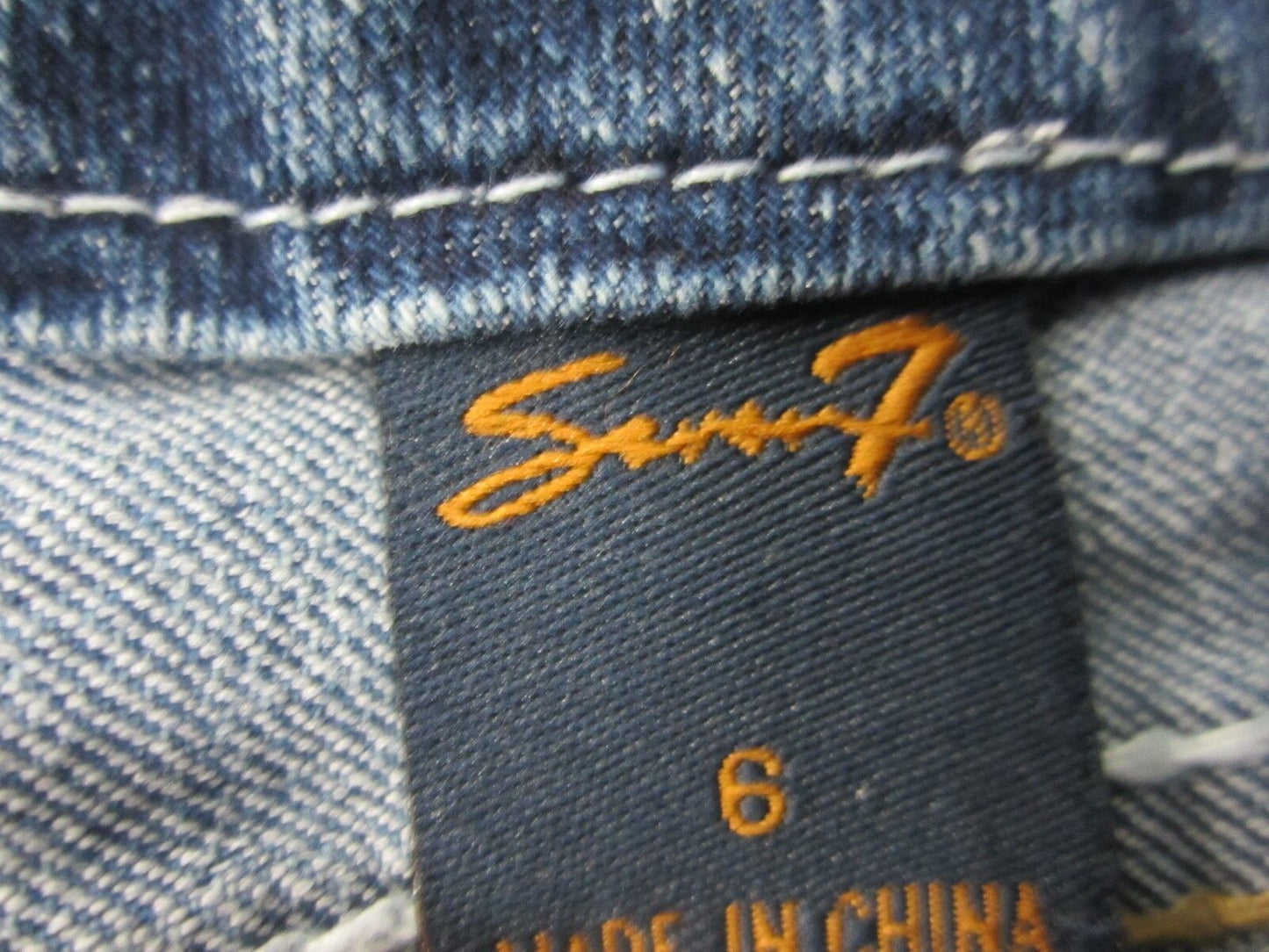 Womens 7 For All Mankind Jeans Bootcut Medium Wash Rhinestones Bling Pockets