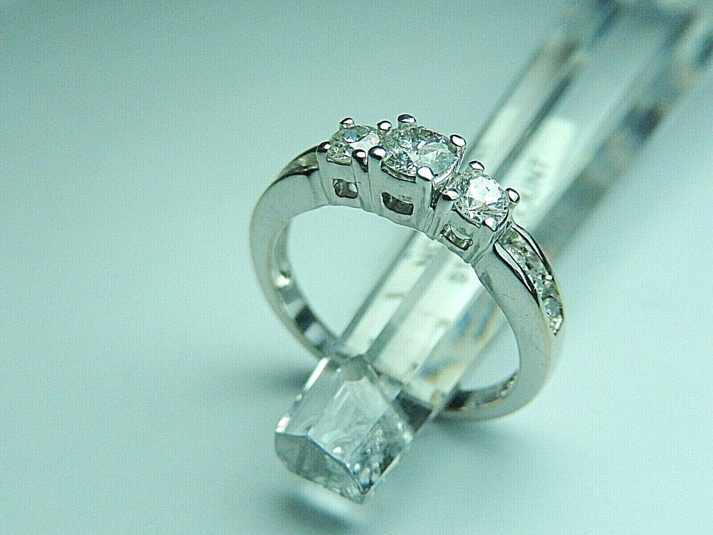 3/4CT Natural Diamond Engagement / Wedding Bridal Ring 14K White Gold Size 7.75