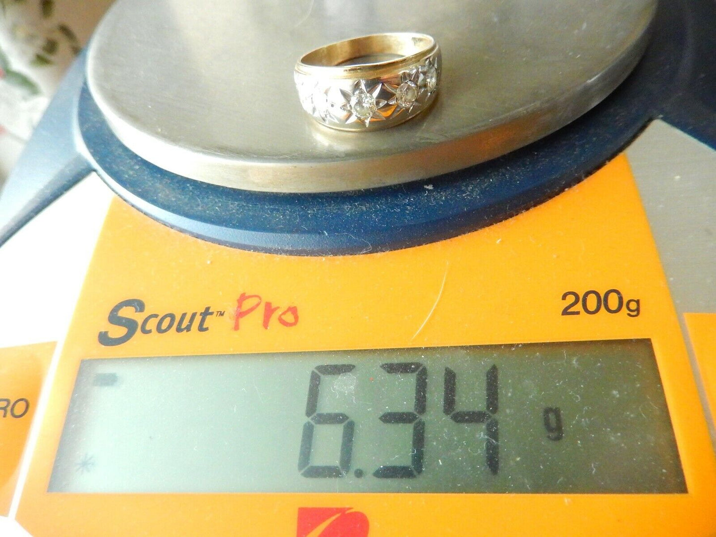 3/4 CT Men's Natural VS Diamond Ring .75 TDW Wedding Band 14K Yellow Gold Sz 11