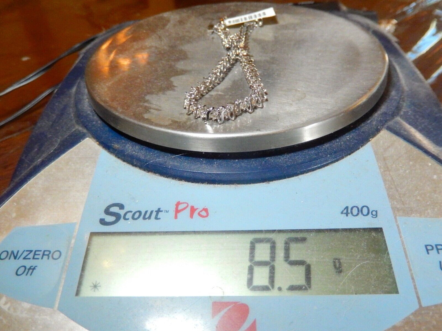 *NWT* 14k White Gold 3/4CT Natural Diamond S-Link 7" Tennis Bracelet