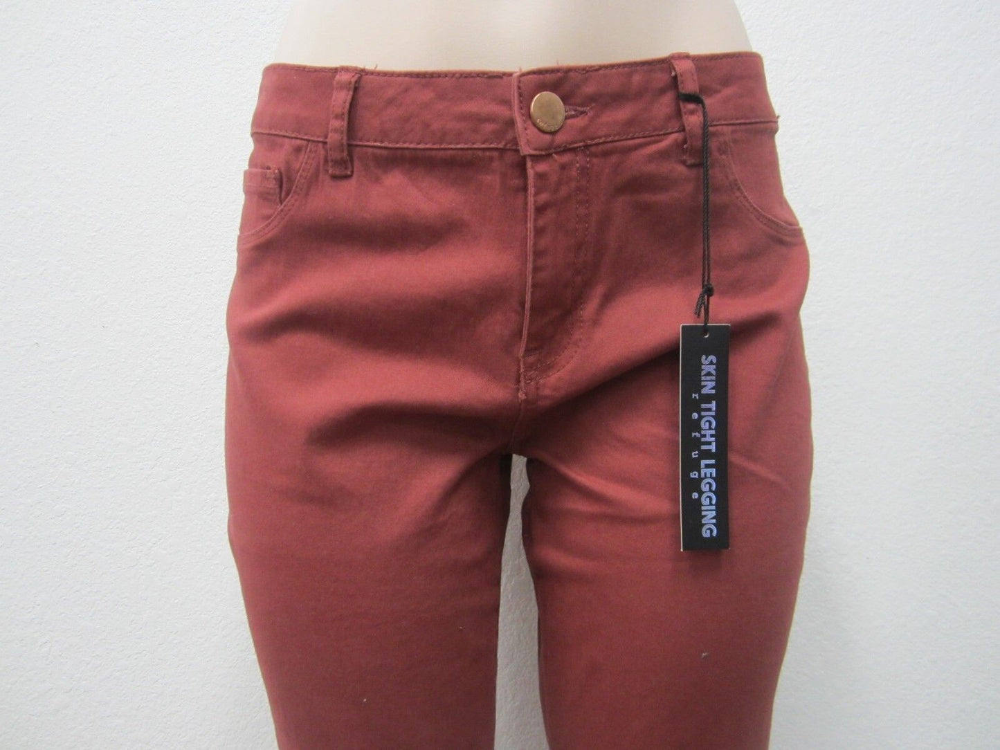 NWT Charlotte Russe Refuge Skin Tight Legging Jeans Sz 14 X 29 Rust Color
