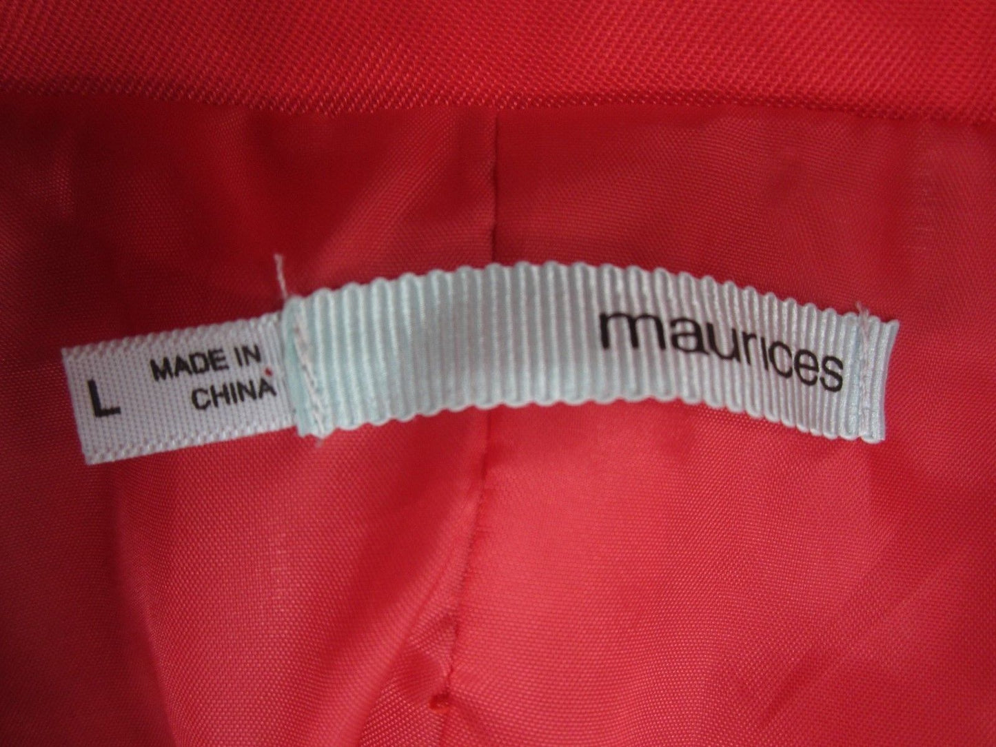 NICE Maurices Jacket Reddish Persimmon Double Buttons Winter Fall Coat Women's L