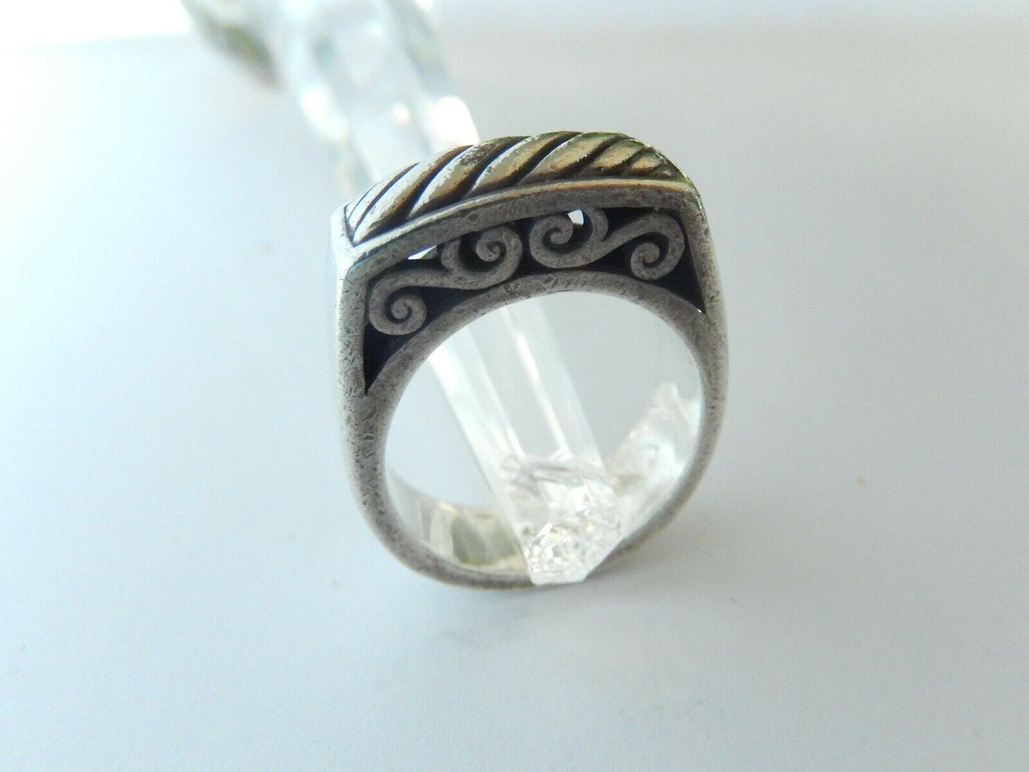 *VINTAGE* Retired Brighton Signed 925 Solid Sterling Silver Ring Size 9.25