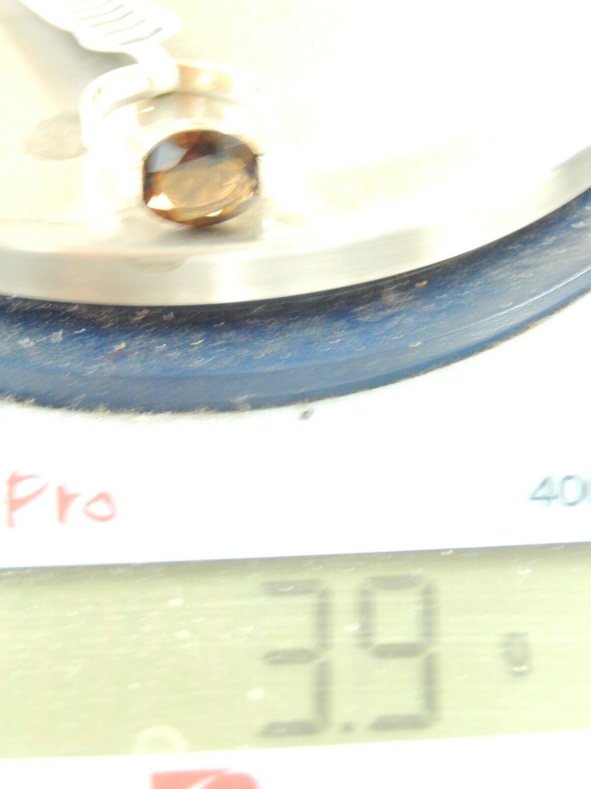 *VINTAGE* Sterling Silver 925 5.00 CT Smoky Quartz Ring Size 7