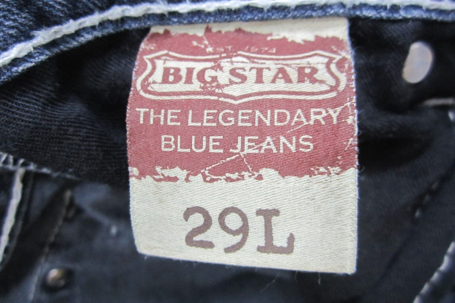 WOMENS BIG STAR SOPHIE BOOTCUT STRETCH FIT STUDDED FLAP POCKET JEANS SIZE 29X33