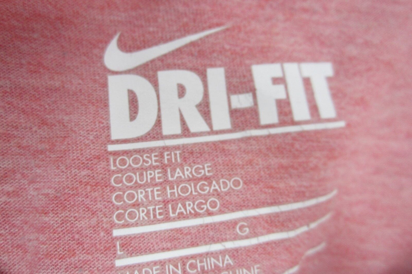 *NICE* Nike Dri-Fit Women's Pink Athletic Long Sleeve Running Yoga Workout Sz L