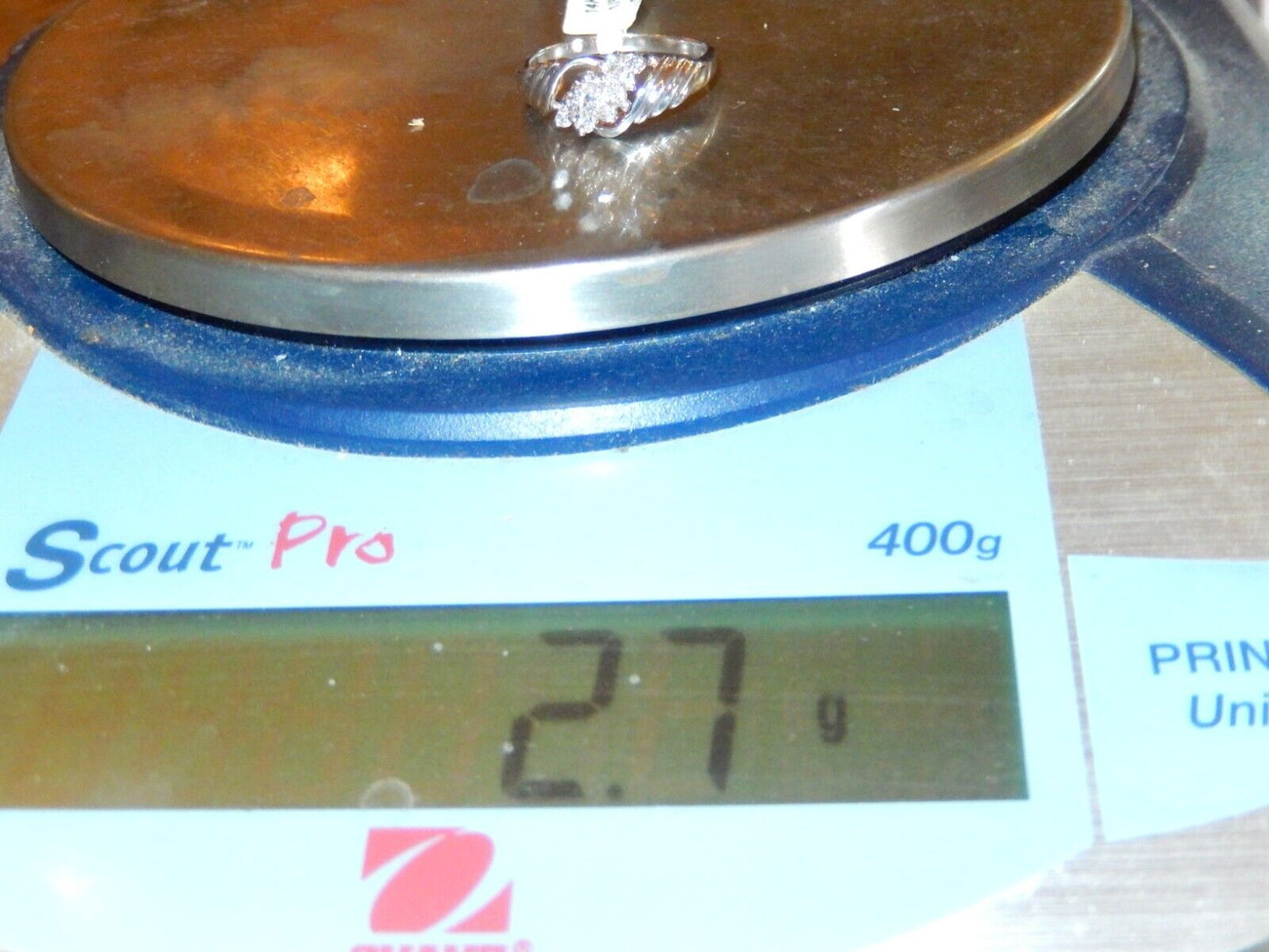Beautiful Vintage Ladies 14K White Gold .20 Ct TW VS Diamond Ring, Size 6.5