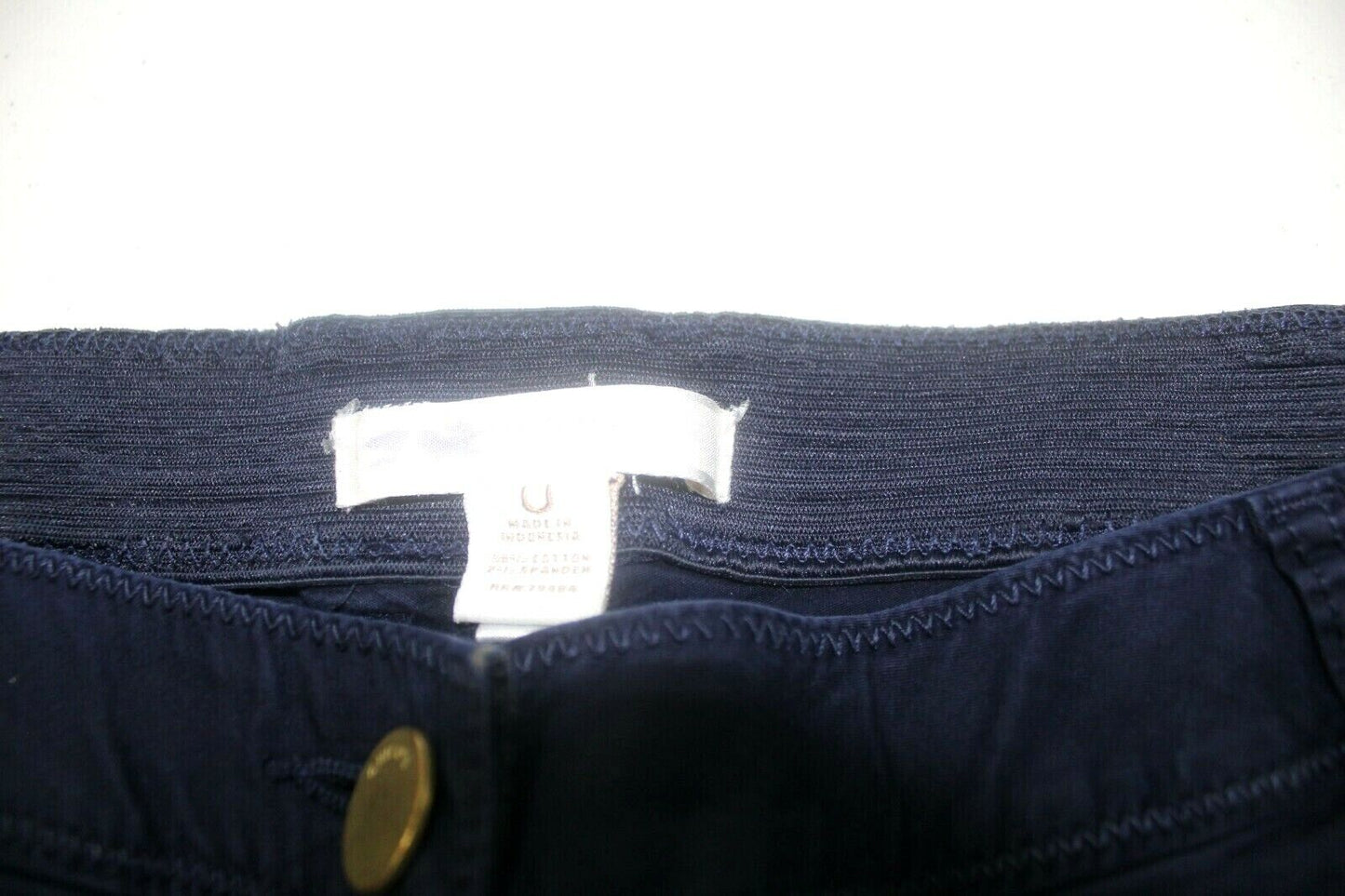 CHICO'S Size 0 Navy Pants Flat Front Zipper Front Pockets & Back Pockets
